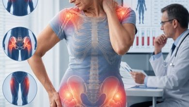 Polymyalgia rheumatica symptoms causing shoulder and hip pain and morning stiffness