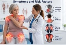 Polymyalgia Rheumatica in Women showing shoulder and hip pain and stiffness