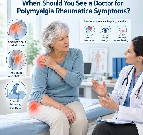 When to see a doctor for polymyalgia rheumatica symptoms