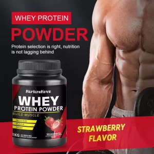 Whey Protein Powder 1kg Lean Muscle Building Protien Powder - Strawberry Flavor